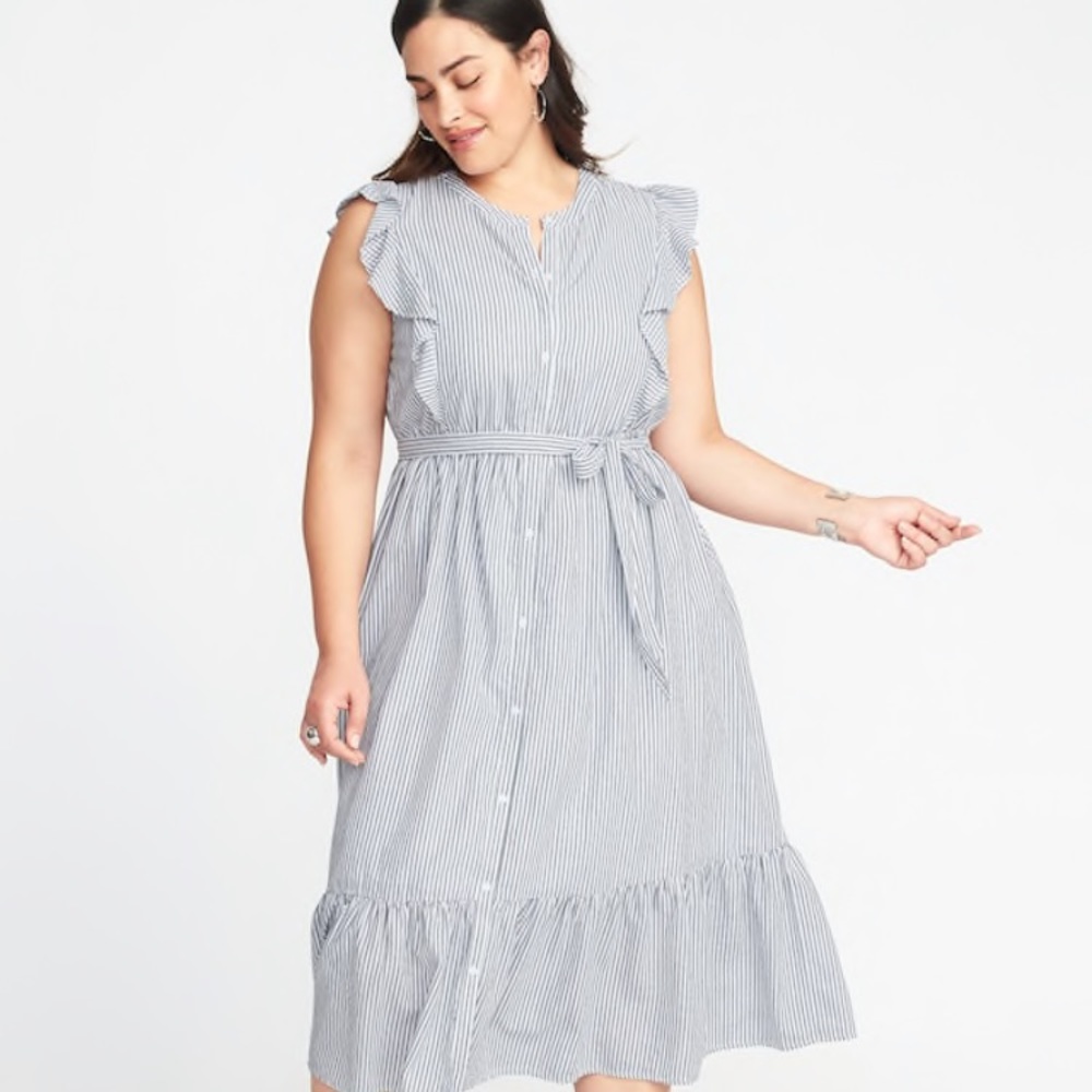 BNWT Old Navy sz 3 Tie Belt No Peek Shirt Dress!! - Picture 1 of 3
